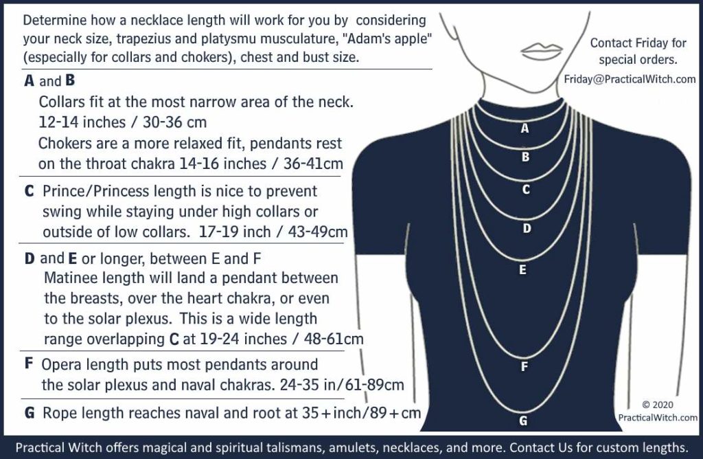 Necklace Lengths And Sizes Practical Witch