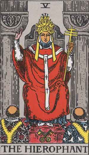 V The Hierophant Tarot Card