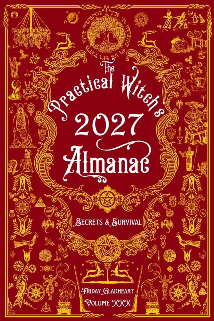The 2026 and 2027 editions of The Practical Witch's Almanac by Friday Gladheart bundled to save money