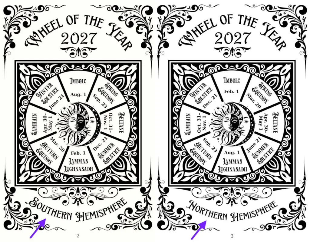 2027 Wheel of the Year for Witches