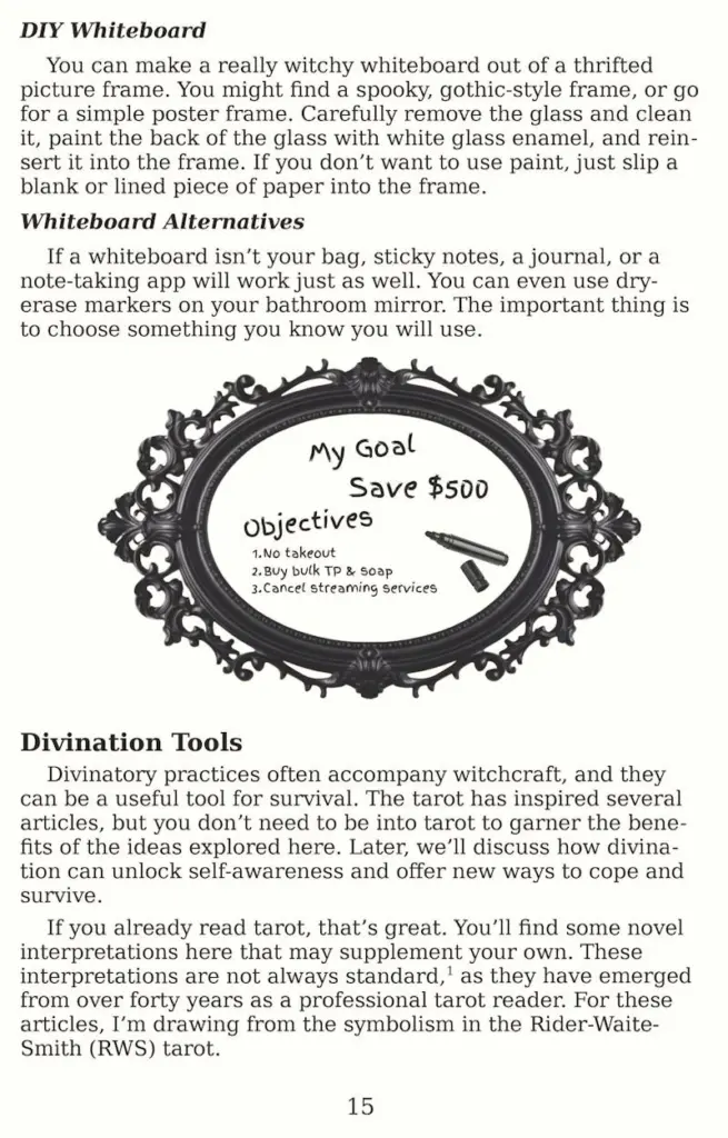 Random page from The 2027 Practical Witch's Almanac - Before You Begin section